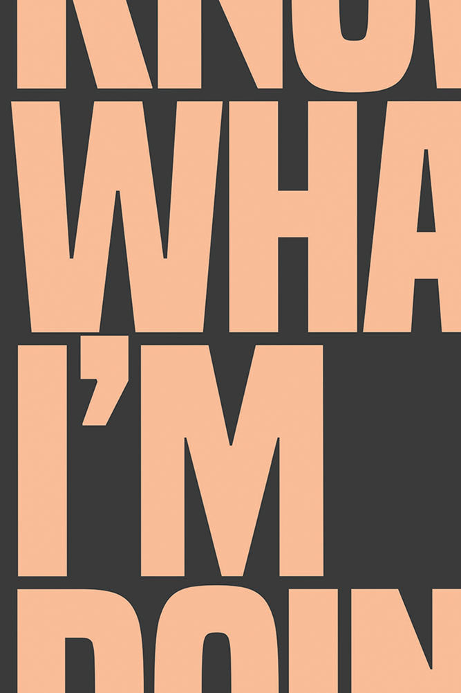 I Don't Know What I'm Doing Art Print - Unframed