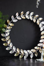 Jewelled Silver Leaf Door / Christmas Wreath