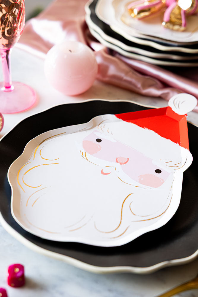 Joyful Father Christmas Party Paper Plates