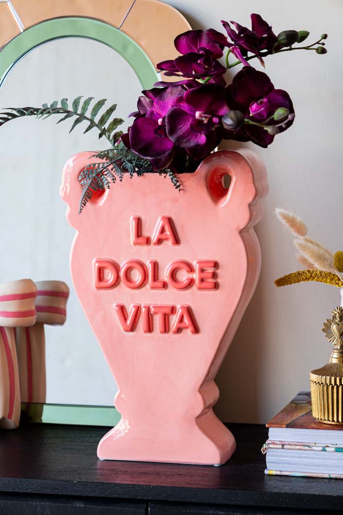 La Dolce Vita Peach Vase