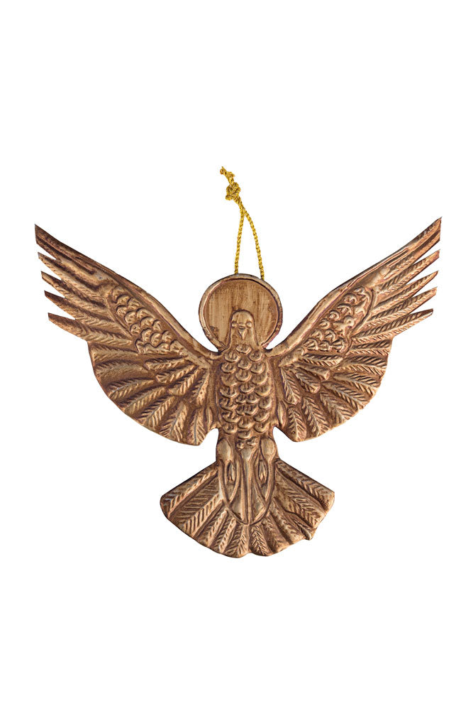 Large Antique Gold Dove Christmas Tree Decoration