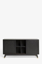 Large Black Leopard Print Sideboard
