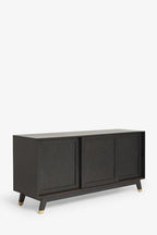 Large Black Leopard Print Sideboard