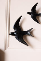 Large Black Swallow Wall Decoration
