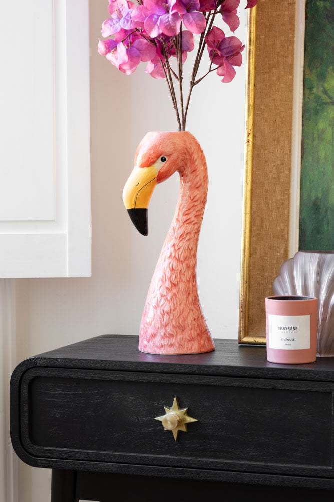 Large Blush Pink Flamingo Head Vase