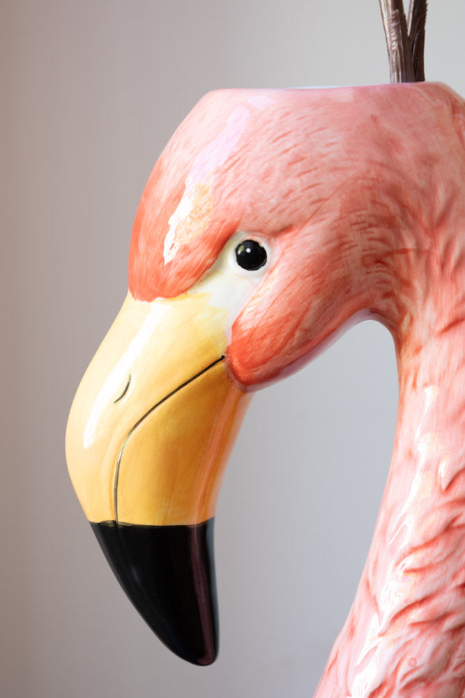Large Blush Pink Flamingo Head Vase