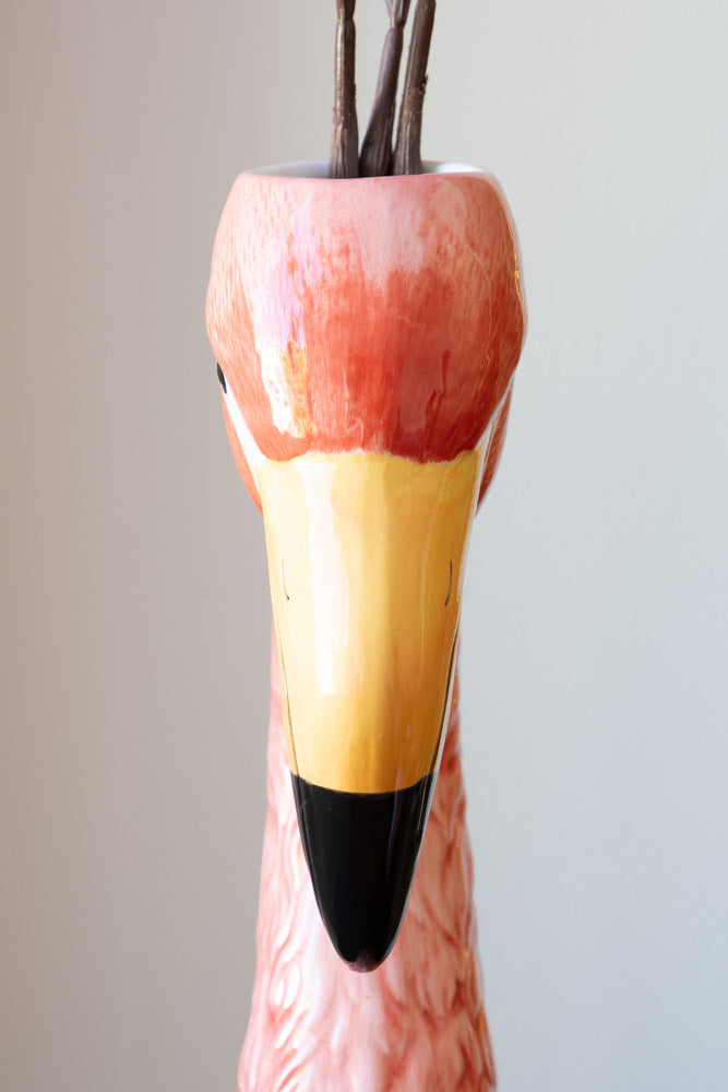 Large Blush Pink Flamingo Head Vase
