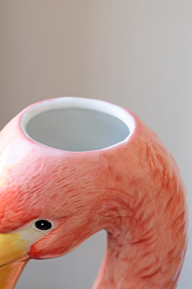 Large Blush Pink Flamingo Head Vase