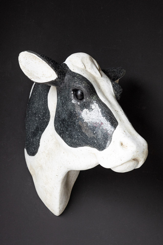 Large Faux Cow Head Wall Art