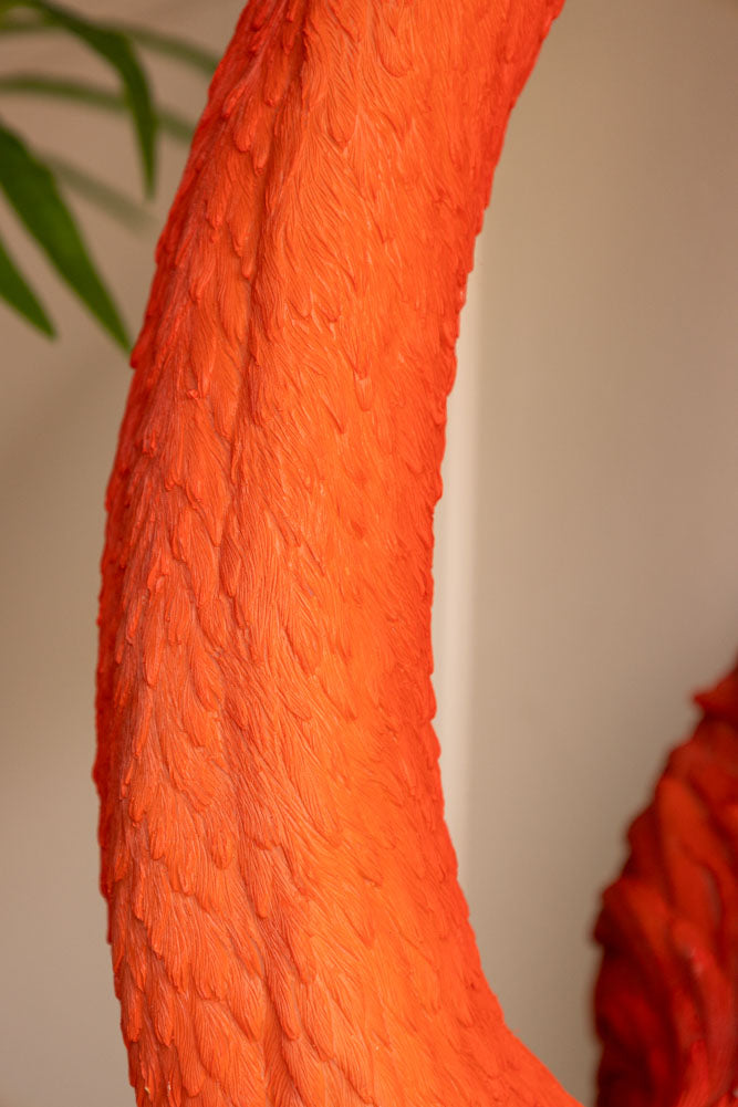 Large Faux Flamingo Head Wall Art