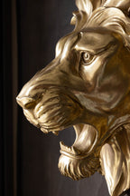 Large Gold Lion Head Wall Art