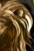 Large Gold Lion Head Wall Art