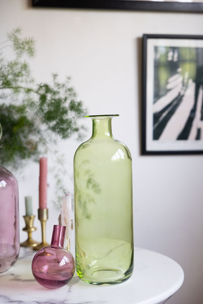 Green & Pink Tall Apothecary Bottle