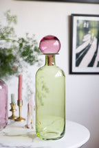 Green & Pink Tall Apothecary Bottle