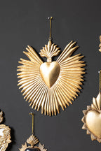 Large Milagro Antiqued-Style Heart Decoration
