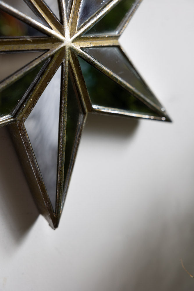 Large Mirrored Star Wall Decoration