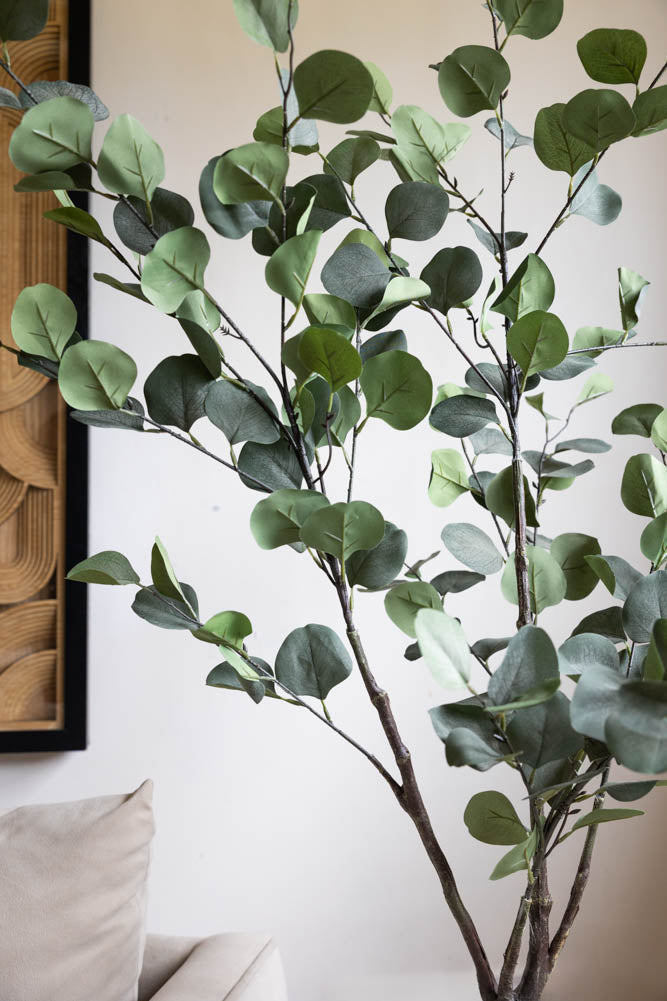 Large Potted Faux Eucalyptus Plant