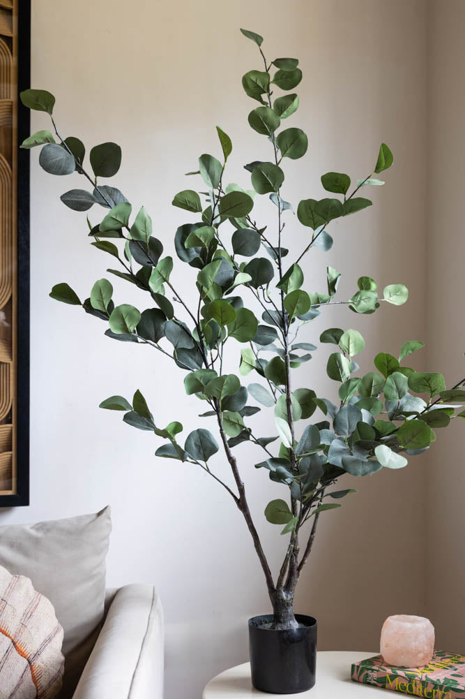 Large Potted Faux Eucalyptus Plant