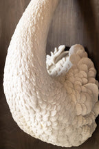 Large White Faux Swan Head Wall Art