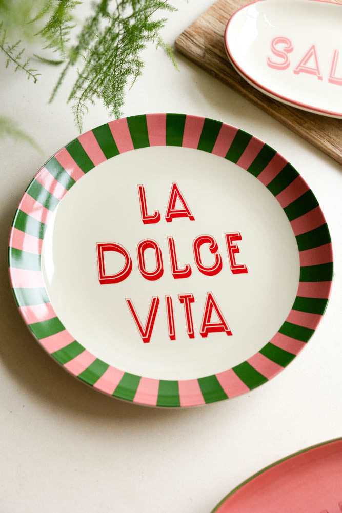 Large White La Dolce Vita Plate