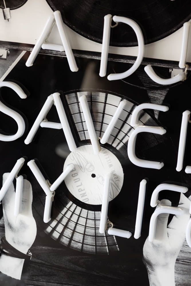 Last Night A DJ Saved My Life...Framed Neon Wall Light - Available in Two Options