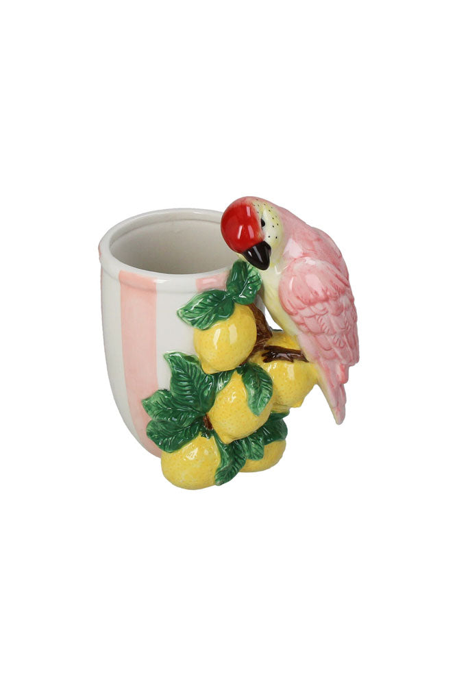 Lemon & Parrot Pink Stripe Indoor Planter