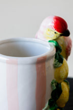 Lemon & Parrot Pink Stripe Indoor Planter