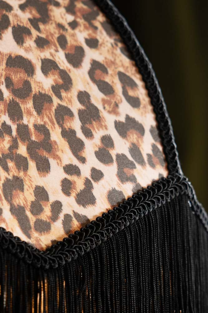 Leopard Love Print Double Tassel Edge Ceiling Light