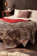 Leopard Love Print with Red Reversible Quilt