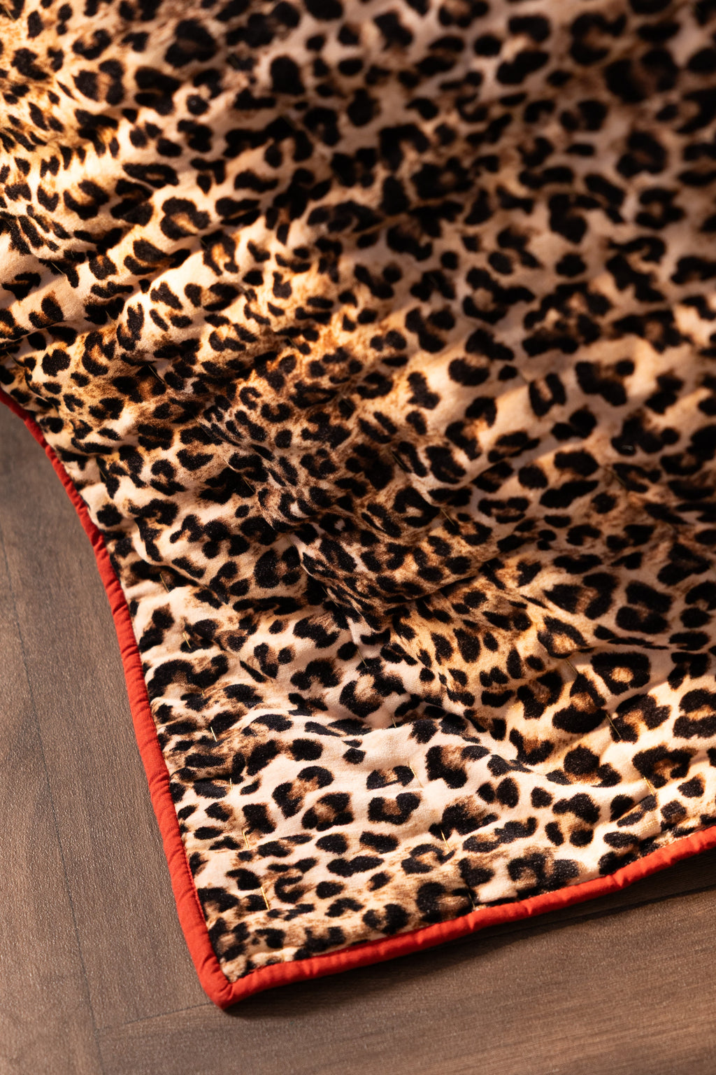 Leopard Love Print with Red Reversible Quilt