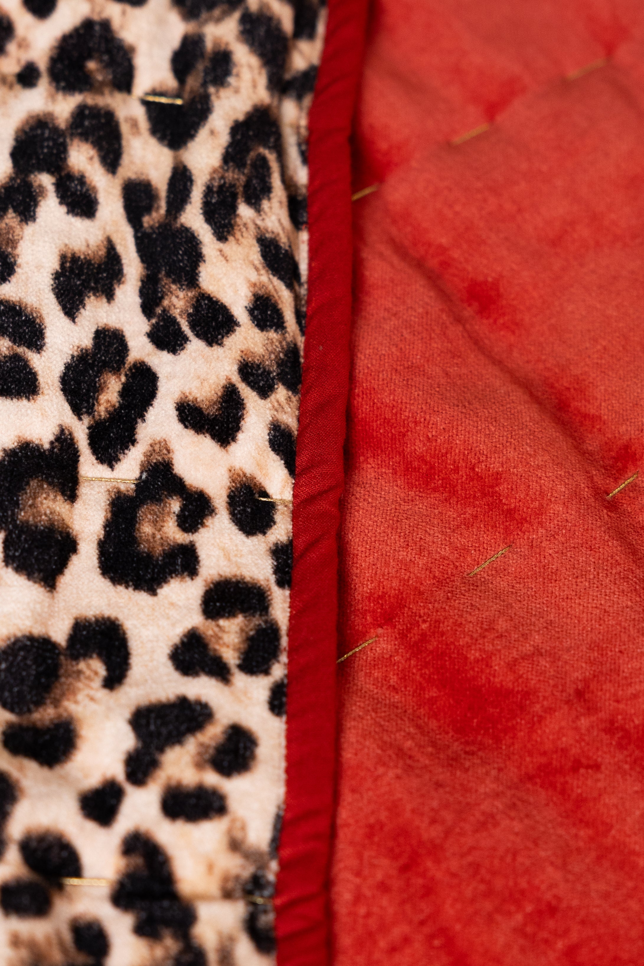 Leopard Love Print with Red Reversible Quilt