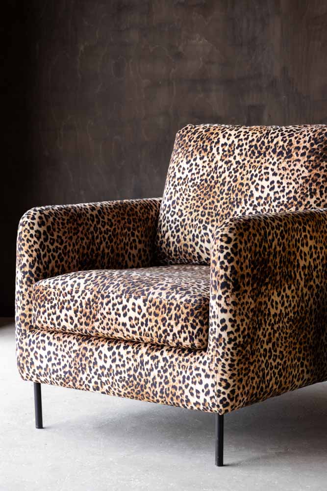 The Edie Leopard Print Armchair