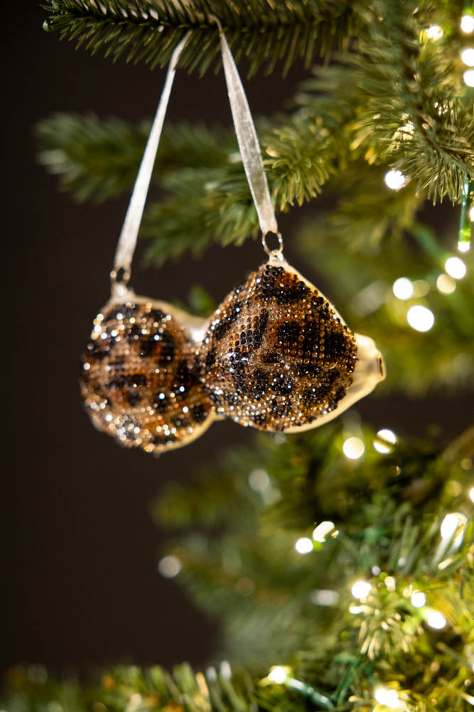 Leopard Print Bikini Christmas Tree Decoration - Available in Two Options