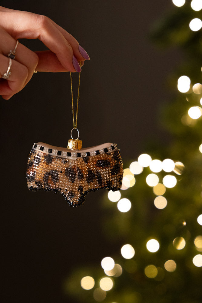 Leopard Print Bikini Christmas Tree Decoration - Available in Two Options