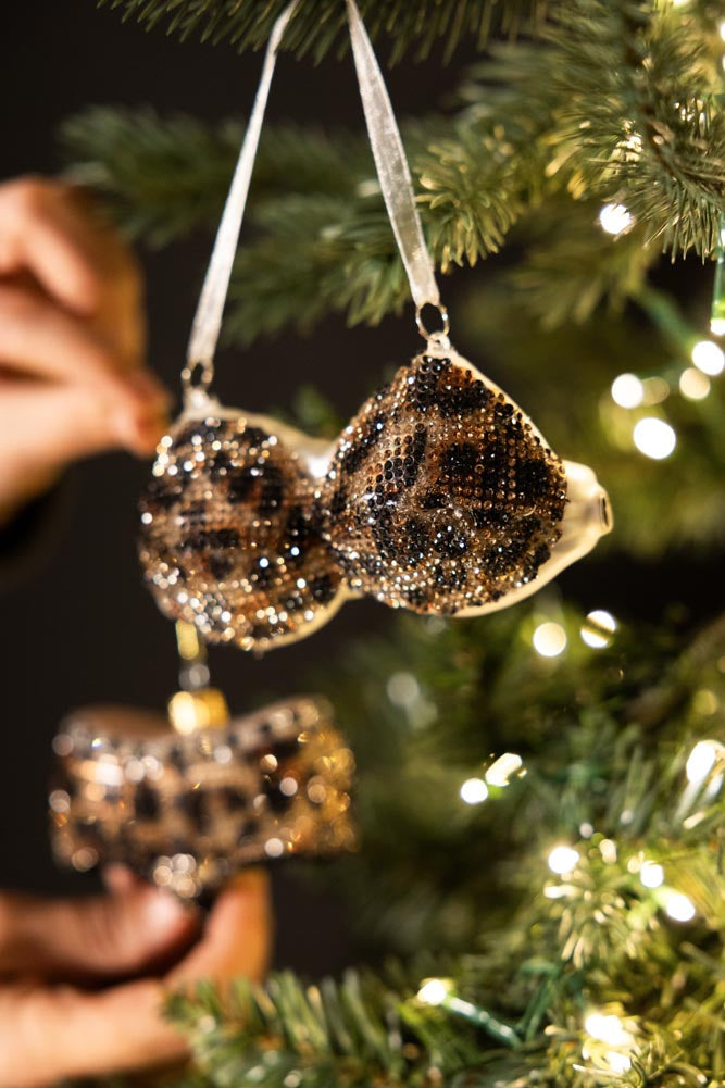 Leopard Print Bikini Christmas Tree Decoration - Available in Two Options