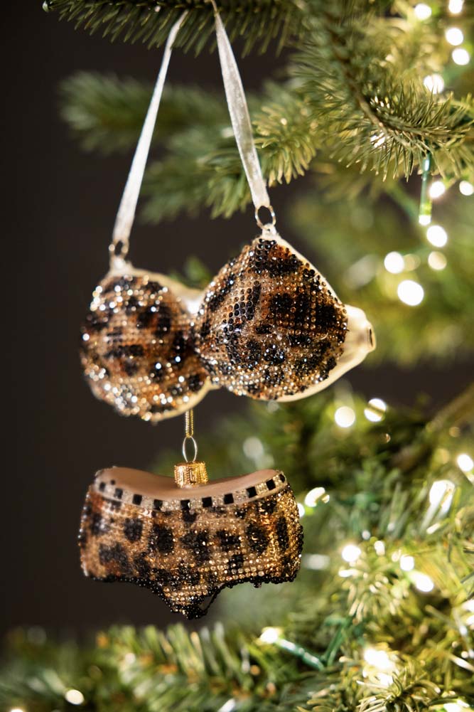 Leopard Print Bikini Christmas Tree Decoration - Available in Two Options
