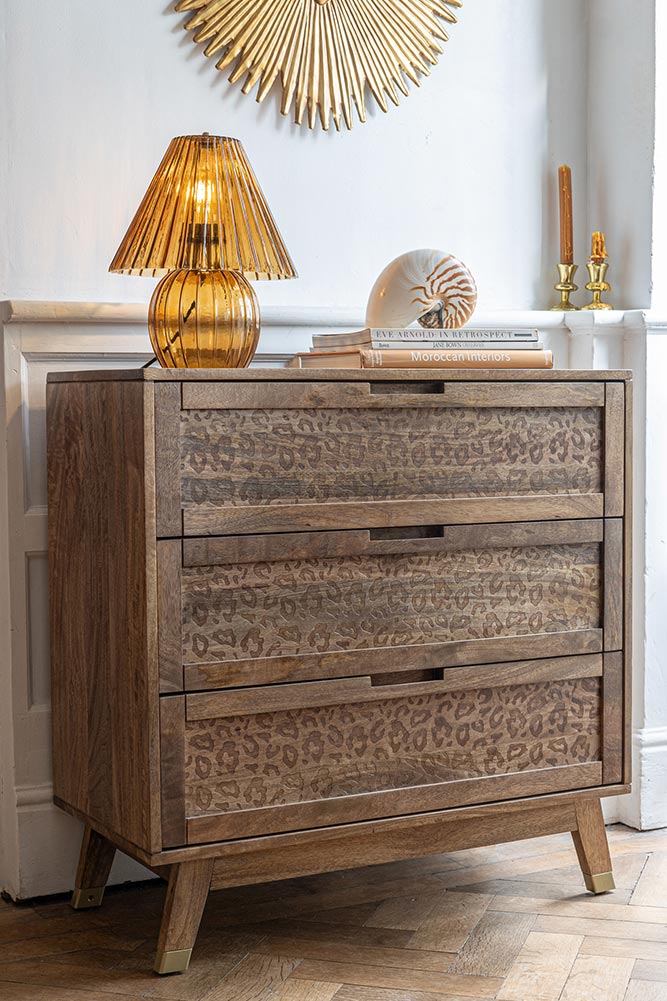 Leopard Print Chest of Drawers