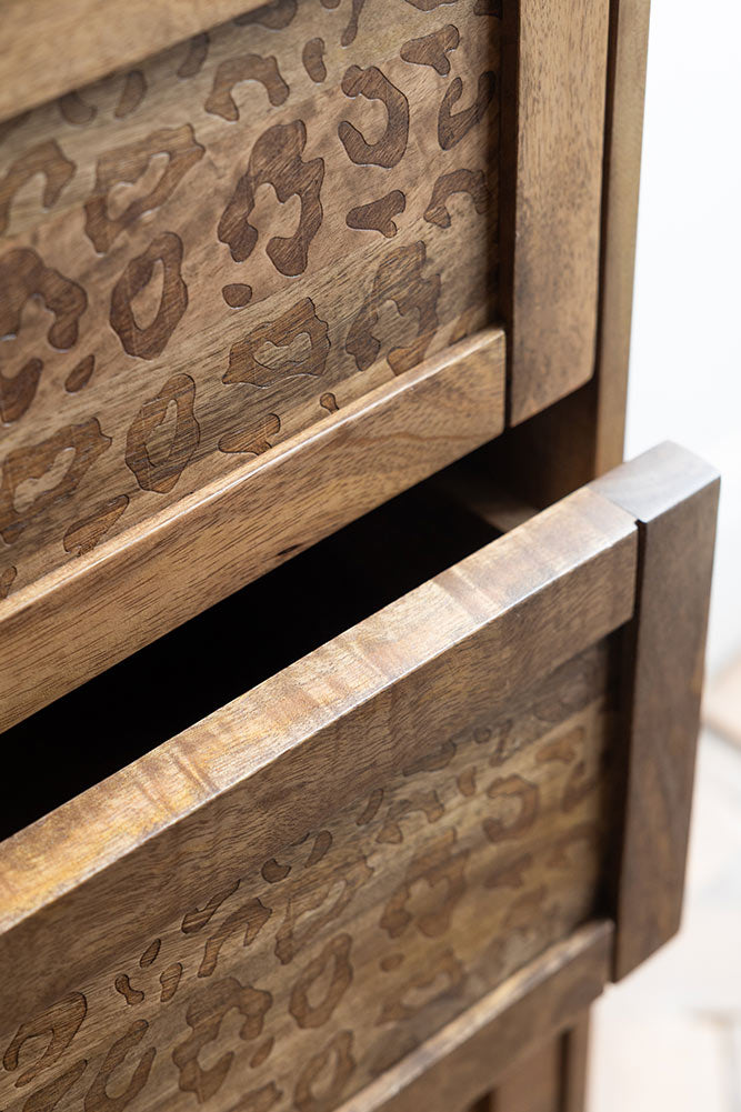 Leopard Print Chest of Drawers