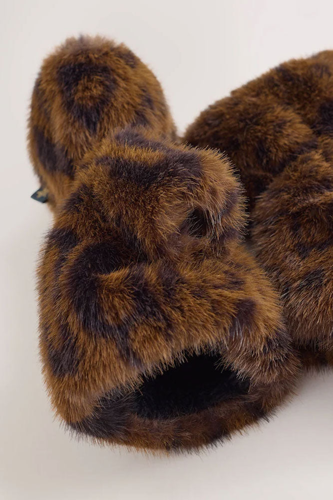 Leopard Print Faux Fur Handwarmers - Available in Two Sizes