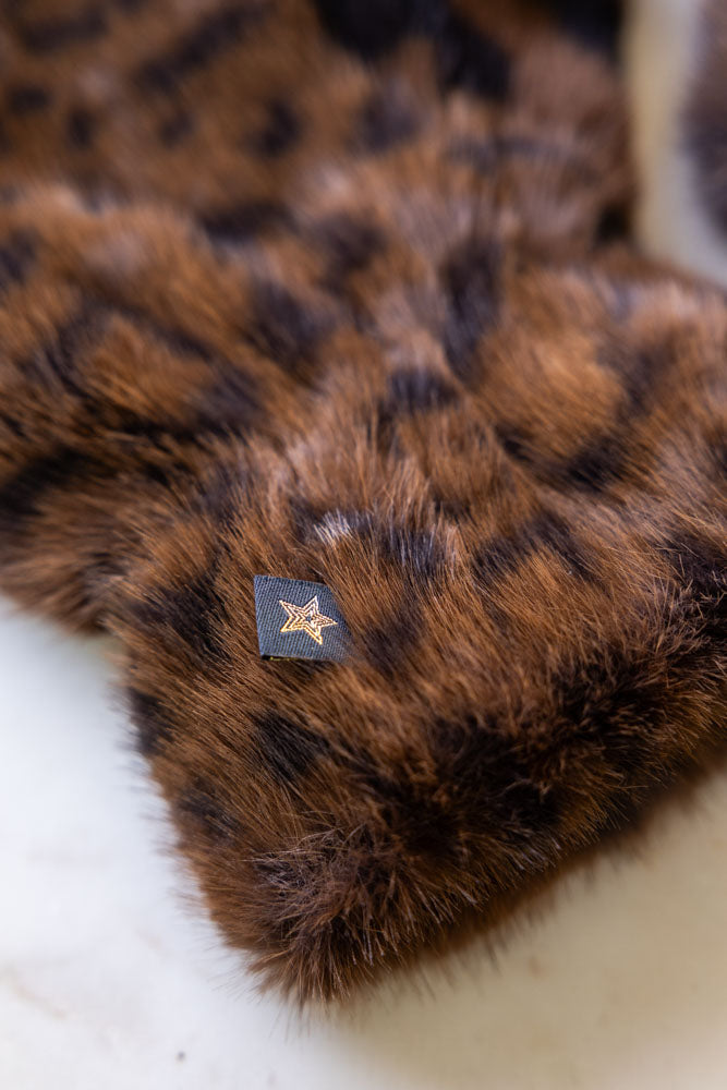 Leopard Print Faux Fur Handwarmers - Available in Two Sizes