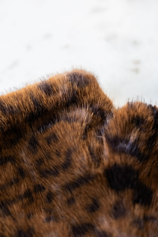 Leopard Print Faux Fur Handwarmers - Available in Two Sizes