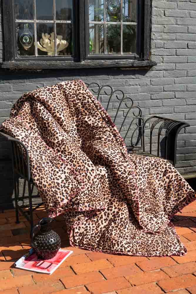 Leopard Print Scalloped Edge Quilt