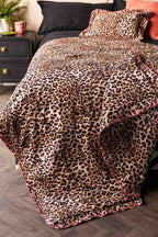 Leopard Print Scalloped Edge Quilt