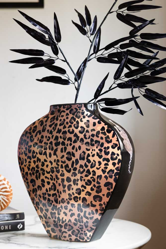 Leopard Print Vase