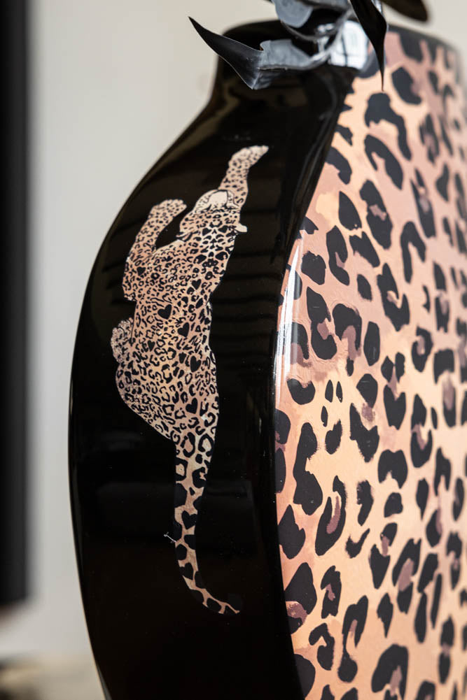 Leopard Print Vase