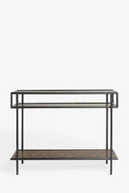 Leopard Print & Glass Console Table