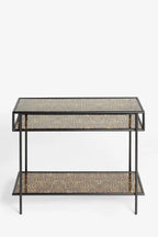 Leopard Print & Glass Console Table