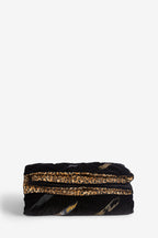 Reversible Black Lovestruck & Leopard Print Blanket