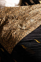 Reversible Black Lovestruck & Leopard Print Blanket