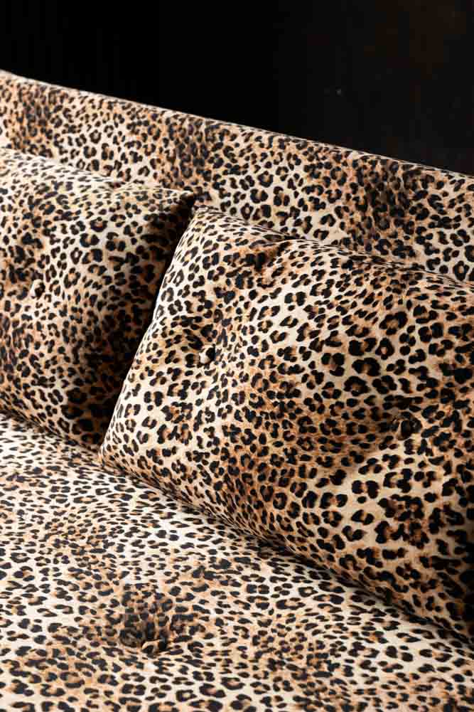 Mabel Large 2 Seater Sofa Bed in Leopard Love Velvet